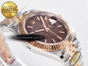 DateJust 41 126331 ARF 1:1 Best Edition 904L Steel Brown Dial on SS/RG Jubilee Bracelet SH3235（Gain Weight） - Görsel 8