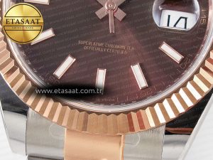 DateJust 41 126331 ARF 1:1 Best Edition 904L Steel Brown Dial on SS/RG Oyster Bracelet SH3235（Gain Weight） - Görsel 13