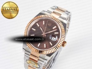 DateJust 41 126331 ARF 1:1 Best Edition 904L Steel Brown Dial on SS/RG Oyster Bracelet SH3235（Gain Weight） - Görsel 2