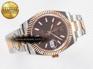 DateJust 41 126331 ARF 1:1 Best Edition 904L Steel Brown Dial on SS/RG Oyster Bracelet SH3235（Gain Weight） - Görsel 8