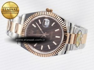 DateJust 41 126331 ARF 1:1 Best Edition 904L Steel Brown Dial on SS/RG Oyster Bracelet SH3235（Gain Weight） - Görsel 9