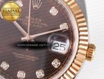 DateJust 41 126331 ARF 1:1 Best Edition 904L Steel Brown Diamonds Dial on SS/RG Jubilee Bracelet SH3235（Gain Weight） - Görsel 12
