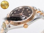 DateJust 41 126331 ARF 1:1 Best Edition 904L Steel Brown Diamonds Dial on SS/RG Jubilee Bracelet SH3235（Gain Weight） - Görsel 6