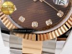 DateJust 41 126331 ARF 1:1 Best Edition 904L Steel Brown Diamonds Dial on SS/RG Oyster Bracelet SH3235（Gain Weight） - Görsel 13