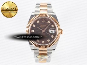 DateJust 41 126331 ARF 1:1 Best Edition 904L Steel Brown Diamonds Dial on SS/RG Oyster Bracelet SH3235（Gain Weight） - Görsel 3