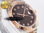 DateJust 41 126331 ARF 1:1 Best Edition 904L Steel Brown Diamonds Dial on SS/RG Oyster Bracelet SH3235（Gain Weight） - Görsel 5