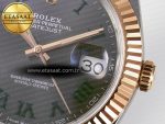 DateJust 41 126331 ARF 1:1 Best Edition 904L Steel Gray Dial Green Roman Marker on SS/RG Jubilee Bracelet SH3235（Gain Weight） - Görsel 11