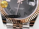 DateJust 41 126331 ARF 1:1 Best Edition 904L Steel Gray Dial Green Roman Marker on SS/RG Jubilee Bracelet SH3235（Gain Weight） - Görsel 13