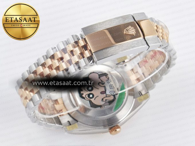 DateJust 41 126331 ARF 1:1 Best Edition 904L Steel Gray Dial Green Roman Marker on SS/RG Jubilee Bracelet SH3235（Gain Weight） - Görsel 16