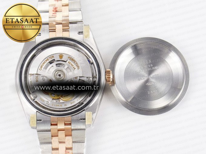 DateJust 41 126331 ARF 1:1 Best Edition 904L Steel Gray Dial Green Roman Marker on SS/RG Jubilee Bracelet SH3235（Gain Weight） - Görsel 18
