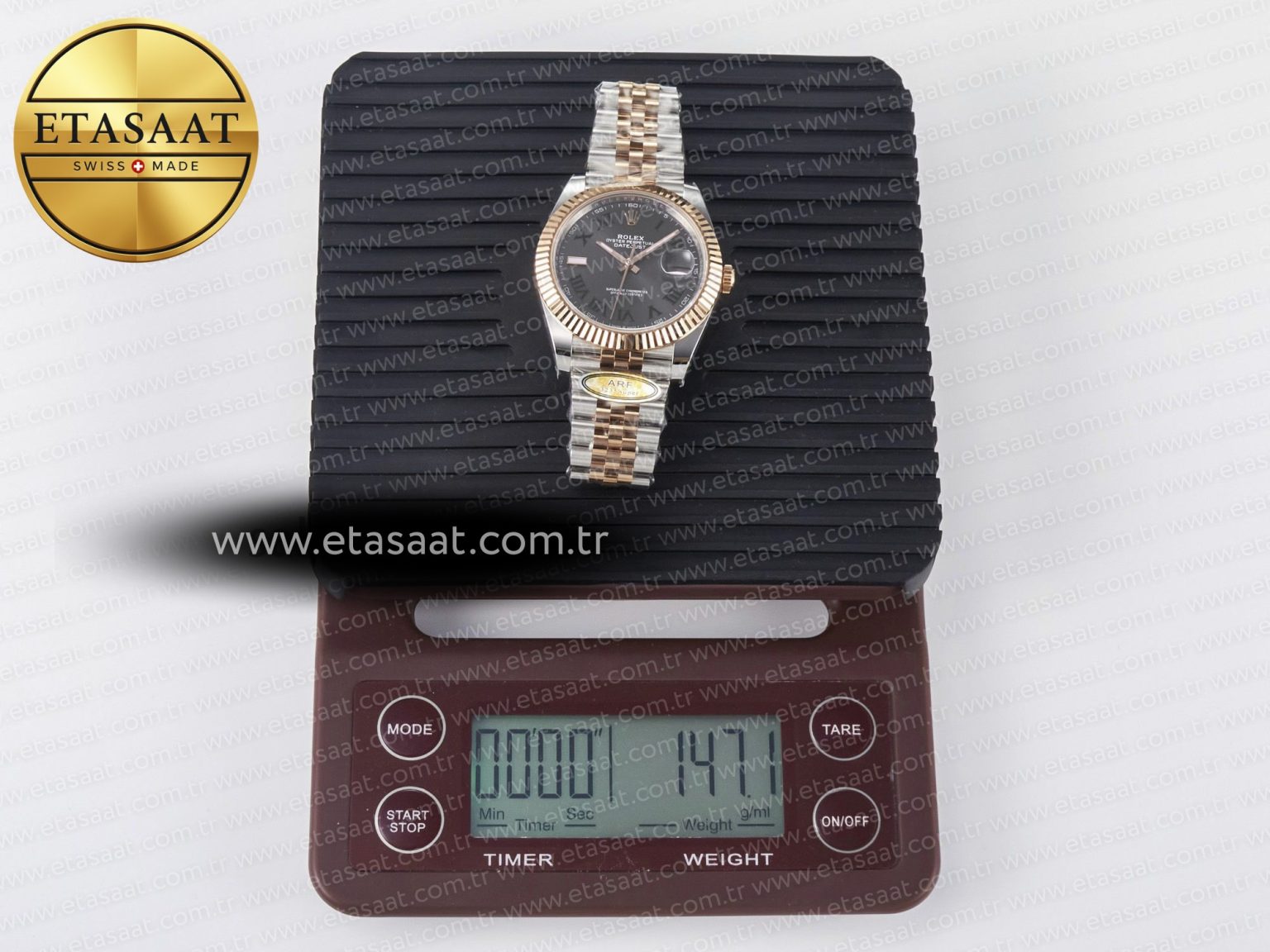 DateJust 41 126331 ARF 1:1 Best Edition 904L Steel Gray Dial Green Roman Marker on SS/RG Jubilee Bracelet SH3235（Gain Weight） - Görsel 35