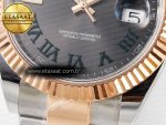 DateJust 41 126331 ARF 1:1 Best Edition 904L Steel Gray Dial Green Roman Marker on SS/RG Oyster Bracelet SH3235（Gain Weight） - Görsel 13