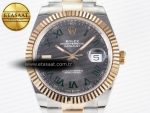 DateJust 41 126331 ARF 1:1 Best Edition 904L Steel Gray Dial Green Roman Marker on SS/RG Oyster Bracelet SH3235（Gain Weight） - Görsel 4