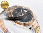 DateJust 41 126331 ARF 1:1 Best Edition 904L Steel Gray Dial Green Roman Marker on SS/RG Oyster Bracelet SH3235（Gain Weight） - Görsel 7