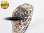 DateJust 41 126331 ARF 1:1 Best Edition 904L Steel Gray Textured Dial on SS/RG Jubilee Bracelet SH3235（Gain Weight）