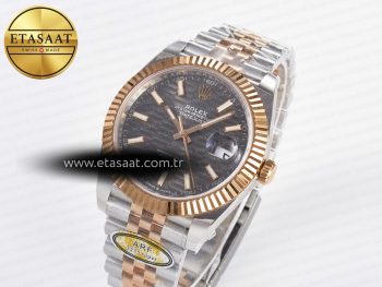 DateJust 41 126331 ARF 1:1 Best Edition 904L Steel Gray Textured Dial on SS/RG Jubilee Bracelet SH3235（Gain Weight）