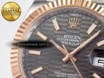DateJust 41 126331 ARF 1:1 Best Edition 904L Steel Gray Textured Dial on SS/RG Jubilee Bracelet SH3235（Gain Weight） - Görsel 10