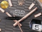 DateJust 41 126331 ARF 1:1 Best Edition 904L Steel Gray Textured Dial on SS/RG Jubilee Bracelet SH3235（Gain Weight） - Görsel 11