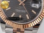 DateJust 41 126331 ARF 1:1 Best Edition 904L Steel Gray Textured Dial on SS/RG Jubilee Bracelet SH3235（Gain Weight） - Görsel 13