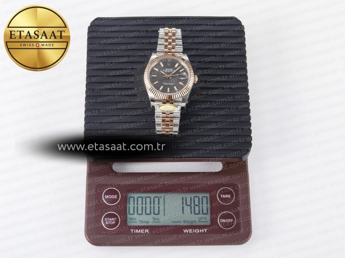 DateJust 41 126331 ARF 1:1 Best Edition 904L Steel Gray Textured Dial on SS/RG Jubilee Bracelet SH3235（Gain Weight） - Görsel 35