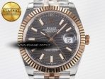 DateJust 41 126331 ARF 1:1 Best Edition 904L Steel Gray Textured Dial on SS/RG Jubilee Bracelet SH3235（Gain Weight） - Görsel 4