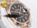 DateJust 41 126331 ARF 1:1 Best Edition 904L Steel Gray Textured Dial on SS/RG Jubilee Bracelet SH3235（Gain Weight） - Görsel 5