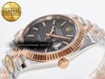 DateJust 41 126331 ARF 1:1 Best Edition 904L Steel Gray Textured Dial on SS/RG Jubilee Bracelet SH3235（Gain Weight） - Görsel 6