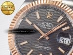 DateJust 41 126331 ARF 1:1 Best Edition 904L Steel Gray Textured Dial on SS/RG Oyster Bracelet SH3235（Gain Weight） - Görsel 10