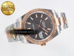 DateJust 41 126331 ARF 1:1 Best Edition 904L Steel Gray Textured Dial on SS/RG Oyster Bracelet SH3235（Gain Weight） - Görsel 8