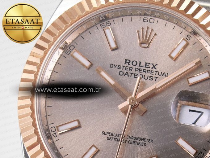 DateJust 41 126331 ARF 1:1 Best Edition 904L Steel RG Dial on SS/RG Jubilee Bracelet SH3235（Gain Weight） - Görsel 12