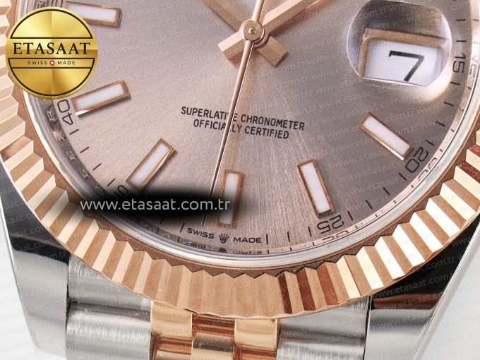 DateJust 41 126331 ARF 1:1 Best Edition 904L Steel RG Dial on SS/RG Jubilee Bracelet SH3235（Gain Weight） - Görsel 13