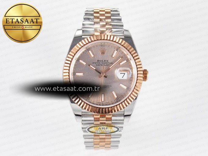 DateJust 41 126331 ARF 1:1 Best Edition 904L Steel RG Dial on SS/RG Jubilee Bracelet SH3235（Gain Weight） - Görsel 3