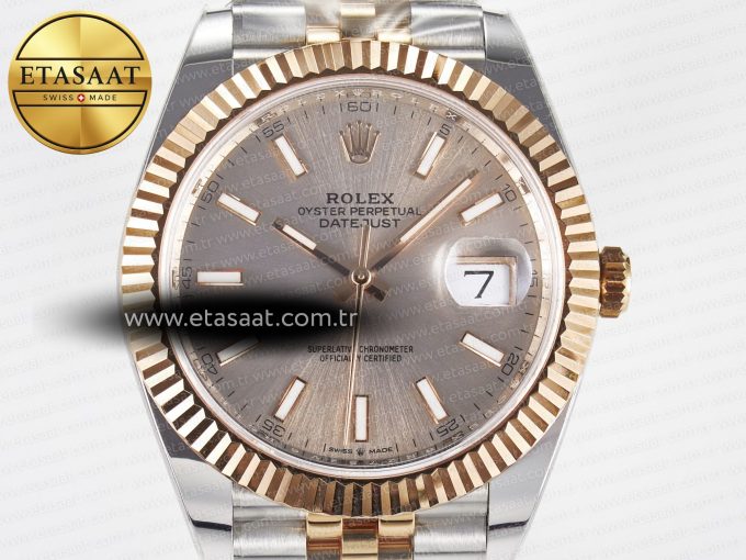 DateJust 41 126331 ARF 1:1 Best Edition 904L Steel RG Dial on SS/RG Jubilee Bracelet SH3235（Gain Weight） - Görsel 4