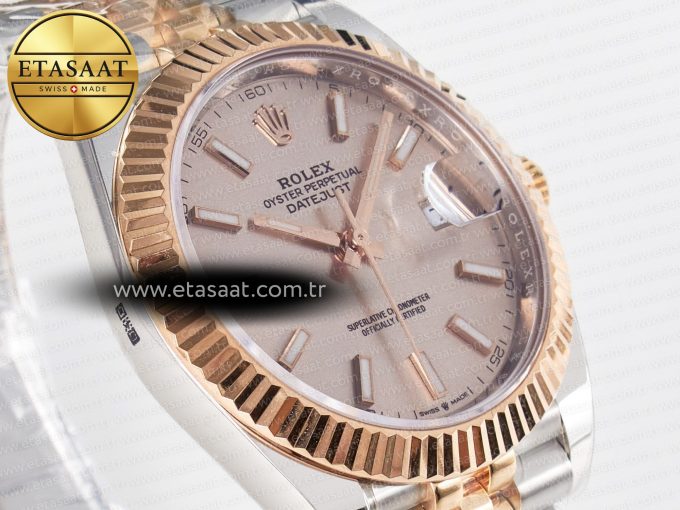 DateJust 41 126331 ARF 1:1 Best Edition 904L Steel RG Dial on SS/RG Jubilee Bracelet SH3235（Gain Weight） - Görsel 7