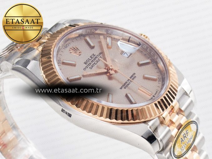 DateJust 41 126331 ARF 1:1 Best Edition 904L Steel RG Dial on SS/RG Jubilee Bracelet SH3235（Gain Weight） - Görsel 8