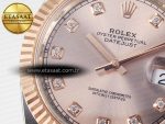 DateJust 41 126331 ARF 1:1 Best Edition 904L Steel RG Diamonds Dial on SS/RG Jubilee Bracelet SH3235（Gain Weight） - Görsel 10