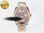 DateJust 41 126331 ARF 1:1 Best Edition 904L Steel RG Diamonds Dial on SS/RG Jubilee Bracelet SH3235（Gain Weight） - Görsel 3