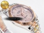DateJust 41 126331 ARF 1:1 Best Edition 904L Steel RG Diamonds Dial on SS/RG Jubilee Bracelet SH3235（Gain Weight） - Görsel 7