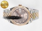 DateJust 41 126331 ARF 1:1 Best Edition 904L Steel RG Diamonds Dial on SS/RG Jubilee Bracelet SH3235（Gain Weight） - Görsel 9
