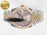 DateJust 41 126331 ARF 1:1 Best Edition 904L Steel RG Diamonds Dial on SS/RG Jubilee Bracelet SH3235（Gain Weight） - Görsel 9