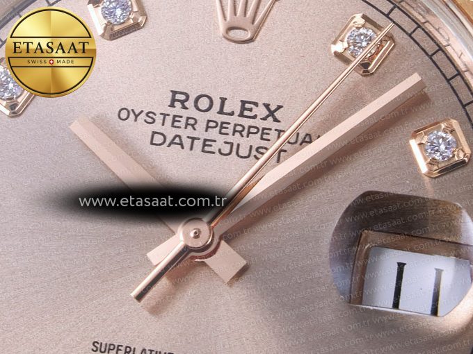 DateJust 41 126331 ARF 1:1 Best Edition 904L Steel RG Diamonds Dial on SS/RG Oyster Bracelet SH3235（Gain Weight） - Görsel 10