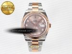 DateJust 41 126331 ARF 1:1 Best Edition 904L Steel RG Diamonds Dial on SS/RG Oyster Bracelet SH3235（Gain Weight） - Görsel 3