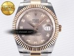 DateJust 41 126331 ARF 1:1 Best Edition 904L Steel RG Diamonds Dial on SS/RG Oyster Bracelet SH3235（Gain Weight） - Görsel 4