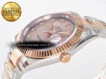 DateJust 41 126331 ARF 1:1 Best Edition 904L Steel RG Diamonds Dial on SS/RG Oyster Bracelet SH3235（Gain Weight） - Görsel 6