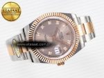 DateJust 41 126331 ARF 1:1 Best Edition 904L Steel RG Diamonds Dial on SS/RG Oyster Bracelet SH3235（Gain Weight） - Görsel 8