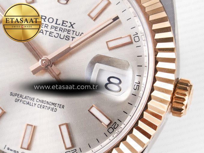 DateJust 41 126331 ARF 1:1 Best Edition 904L Steel Silver Dial on SS/RG Jubilee Bracelet SH3235（Gain Weight） - Görsel 12