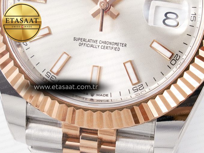 DateJust 41 126331 ARF 1:1 Best Edition 904L Steel Silver Dial on SS/RG Jubilee Bracelet SH3235（Gain Weight） - Görsel 13