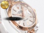 DateJust 41 126331 ARF 1:1 Best Edition 904L Steel Silver Dial on SS/RG Jubilee Bracelet SH3235（Gain Weight） - Görsel 5