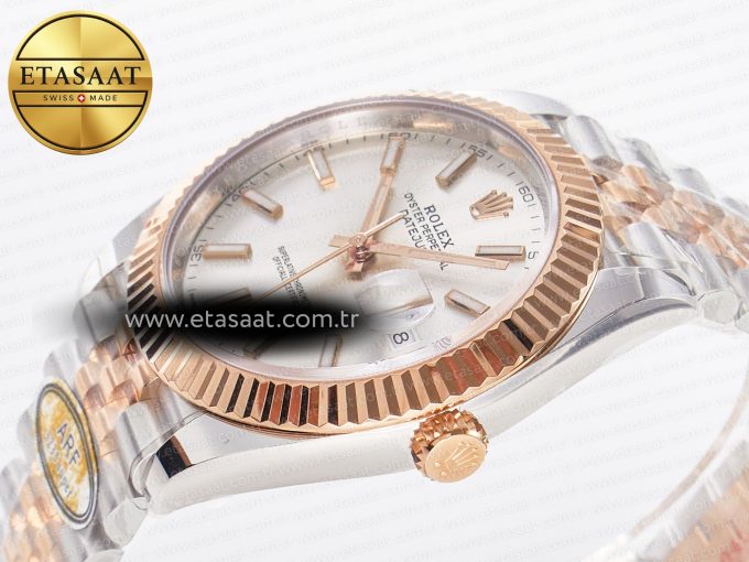 DateJust 41 126331 ARF 1:1 Best Edition 904L Steel Silver Dial on SS/RG Jubilee Bracelet SH3235（Gain Weight） - Görsel 6