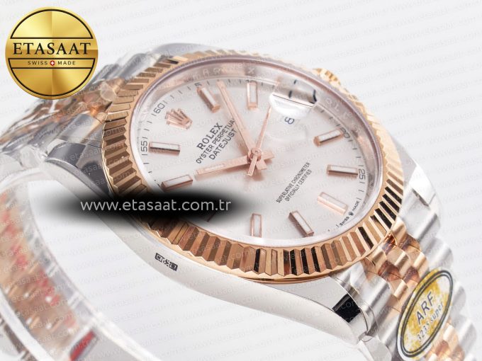 DateJust 41 126331 ARF 1:1 Best Edition 904L Steel Silver Dial on SS/RG Jubilee Bracelet SH3235（Gain Weight） - Görsel 7